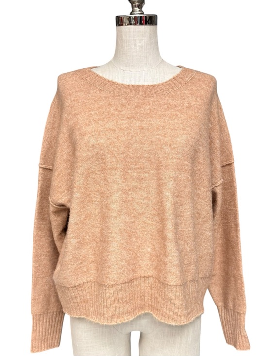 Lucky Brand Sweaters - Lucky Brand Camel Crewneck Sweater Soft Knit Pullover Size L NWT